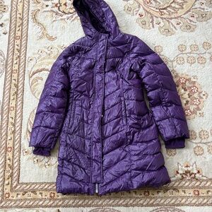 Kids Purple Hooded Jacket from Land’s End perfect for winter ☃️